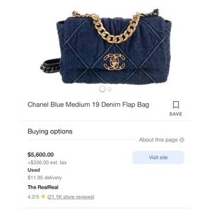 Chanel 19 Denim Medium Flap Bag